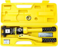 QWORK hidraulikus présfogó kábelsarukhoz 12 t, 8 betéttel - 10-120 mm² 2