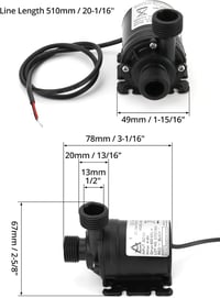 QWORK 12V Búvárszivattyú 800 L/h Szökőkút Medence Vízkeringető Rendszerhez - 1 Stücke 6