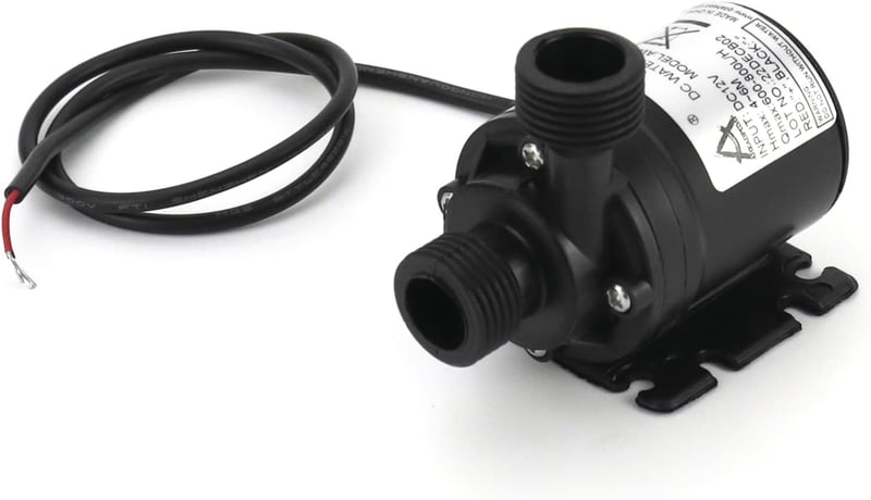 QWORK 12V Búvárszivattyú 800 L/h Szökőkút Medence Vízkeringető Rendszerhez - 1 Stücke