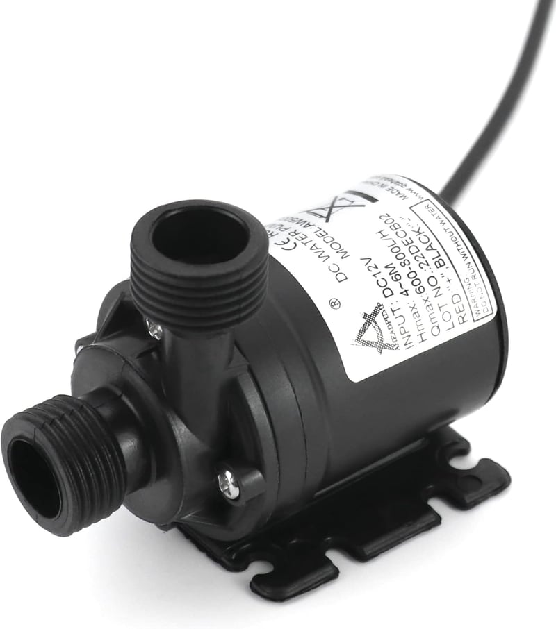 QWORK 12V Búvárszivattyú 800 L/h Szökőkút Medence Vízkeringető Rendszerhez - 1 Stücke