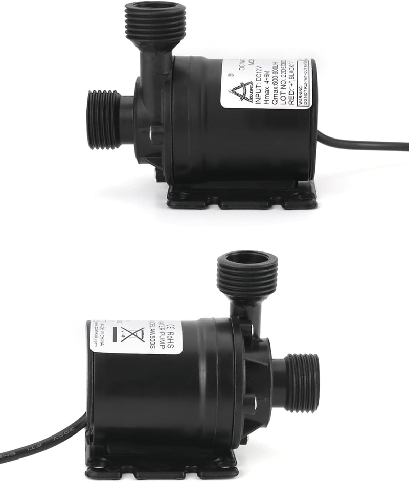 QWORK 12V Búvárszivattyú 800 L/h Szökőkút Medence Vízkeringető Rendszerhez - 1 Stücke