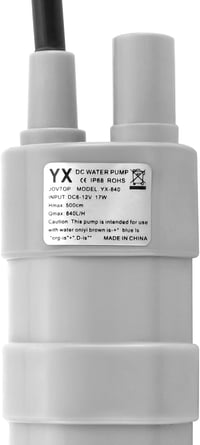 QWORK 12V merülő vízpumpa 840L/h, 5m szívómagasság, mikro motor 2