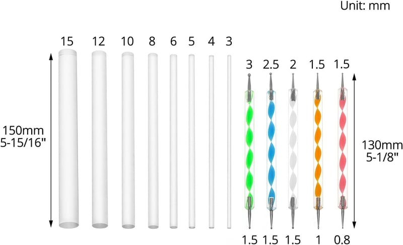 QWORK 13 részes Mandala Dotting Tool szett körömművészethez és festéshez
