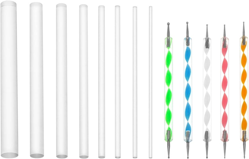 QWORK 13 részes Mandala Dotting Tool szett körömművészethez és festéshez