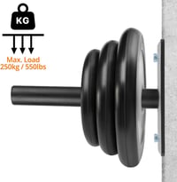 QWORK 2 db falra szerelhető súlytárcsa tartó 2,5-5 cm-es tárcsákhoz 220 kg 3