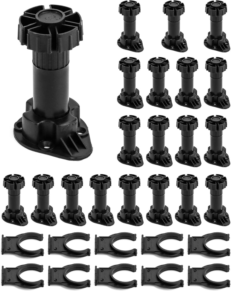 QWORK 20 darabos bútor láb szett 100-120mm állítható magasság