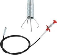 QWORK 200 cm Csatornalehúzó Rugalmas Spirál Ergonomikus Fogantyúval 1