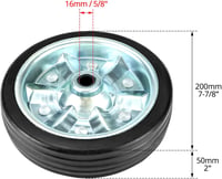 QWORK 200x50mm Pótkocsi Vonóhorog Kerék 680kg Terhelhetőség Gumibetét 5