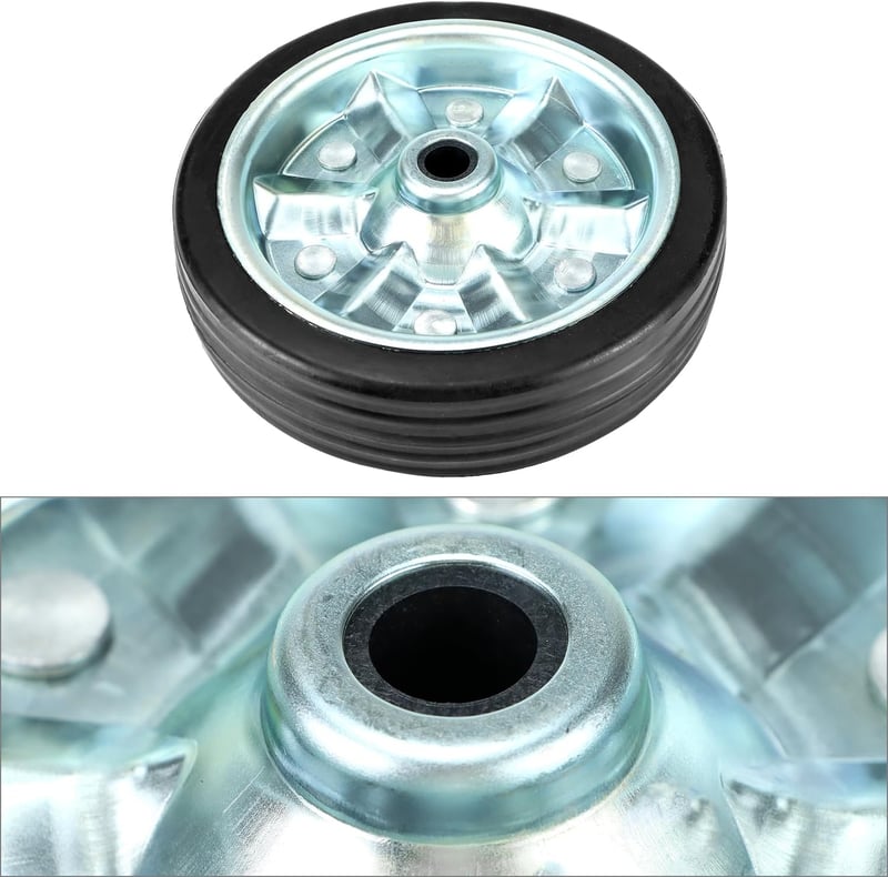 QWORK 200x50mm Pótkocsi Vonóhorog Kerék 680kg Terhelhetőség Gumibetét