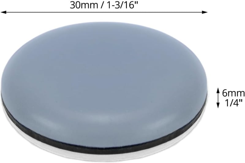 QWORK 26 darabos bútor csúszka szett, 30 mm átmérő, öntapadós padlóvédő