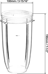 QWORK 2db 32oz Turmixgép Pohár NutriBullet 900W/600W Kompatibilis Alkatrész 6