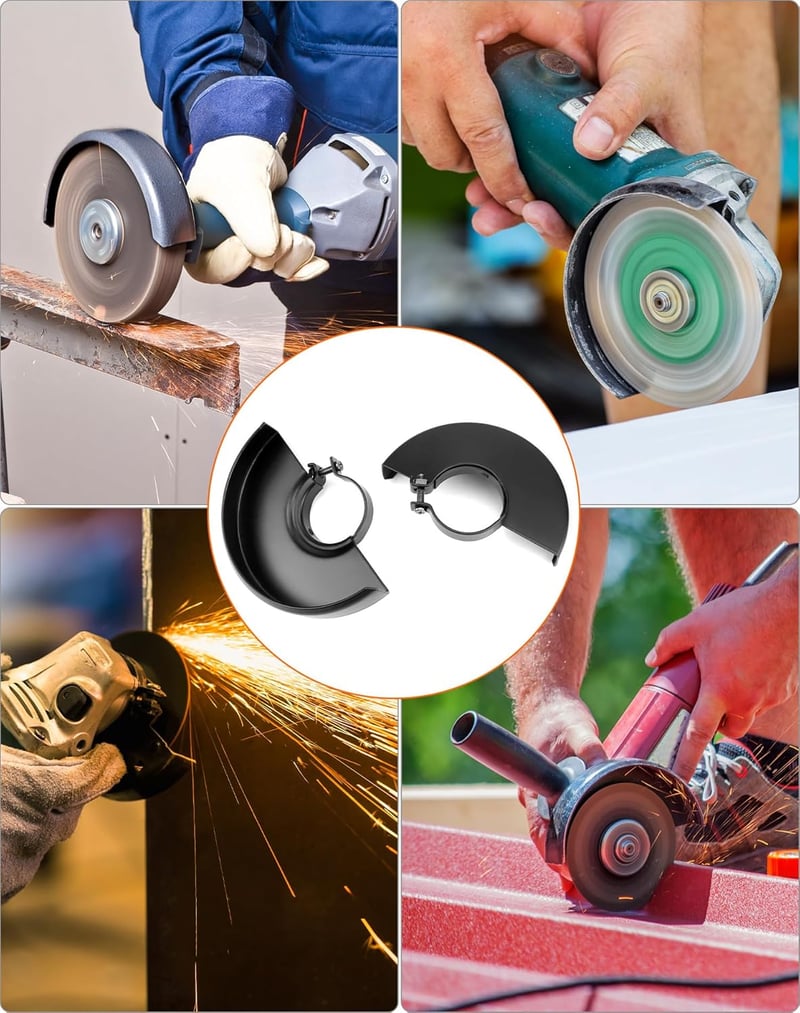 QWORK 2db fekete sarokcsiszoló védőburkolat 115-125mm-es csiszolókoronghoz