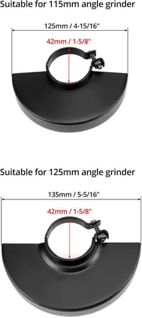 QWORK 2db fekete sarokcsiszoló védőburkolat 115-125mm-es csiszolókoronghoz 2
