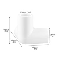 QWORK 3-smjerni PVC priključak za cijevi 20 mm bijeli - 10 kom 2
