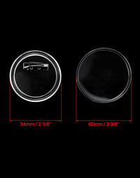 QWORK 30 Darabos Gomb Készlet 60mm Átlátszó Kitűző DIY Kézműves Alkotáshoz 6