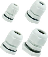 QWORK 32 db-os IP68 vízálló kábelátvezetők készlet - M12, M16, M20, M25 méretű műanyag tömszelencék, porvédett, -20°C - +80°C hőállóságú 2