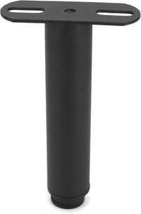 QWORK 4 darabos bútor láb magasságállítható 180-330 mm vasalap csavarható lemezzel fekete 3