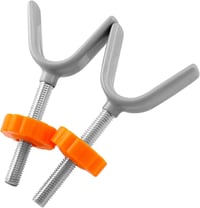 QWORK 4 db Y-csapos nyomócsavar biztonsági kerítéshez, 10x73 mm, M10 orsólyukhoz, narancsszínű rögzítővel 3
