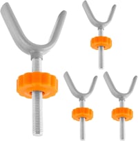 QWORK 4 db Y-csapos nyomócsavar biztonsági kerítéshez, 10x73 mm, M10 orsólyukhoz, narancsszínű rögzítővel 6