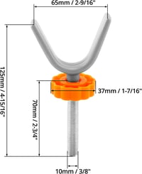 QWORK 4 db Y-csapos nyomócsavar biztonsági kerítéshez, 10x73 mm, M10 orsólyukhoz, narancsszínű rögzítővel 2