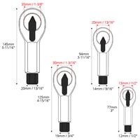 Set 4 piese QWORK pentru spart piulițe, cu valiză, oțel pentru rulmenți, 9-12 mm, 12-16 mm, 16-22 mm, 22-27 mm, pentru piulițe blocate/gripate 6
