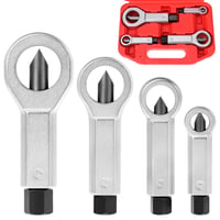 Set 4 piese QWORK pentru spart piulițe, cu valiză, oțel pentru rulmenți, 9-12 mm, 12-16 mm, 16-22 mm, 22-27 mm, pentru piulițe blocate/gripate 1