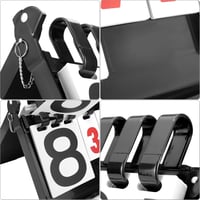 QWORK® 4 számjegyű, felhajtható, hordozható verseny-eredménytábla tollaslabdához, röplabdához, asztaliteniszhez, focihoz - vízálló PVC és ABS - méret 15,3" x 8,3" (39 * 21 cm) 6