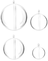 Set 40 globuri decorative din plastic transparent QWORK – Ø3 cm, Ø4 cm, Ø5 cm, Ø6 cm – Ornamente de Crăciun umplute/umplibile 8