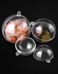 Set 40 globuri decorative din plastic transparent QWORK – Ø3 cm, Ø4 cm, Ø5 cm, Ø6 cm – Ornamente de Crăciun umplute/umplibile 4