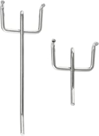 QWORK 60 db Perforált Falhorog Szett, Pegboard Horogok Kijelzéshez és Tároláshoz 5-10 cm - 5cm, 10cm, 30+30pcs 2