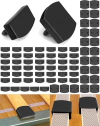 QWORK 72 db ágykeretes sapka szett, fekete, 55x9 mm, oldal és közép 1