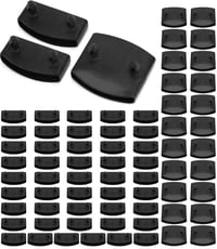QWORK 72 db ágykeretes sapka szett, fekete, 55x9 mm, oldal és közép 7