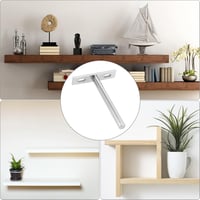 QWORK 8 db Rejtett Polctartó 100 mm - Fali Lebegő Polc Konzol Szilárd Vasból 6