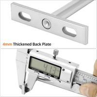 QWORK 8 db Rejtett Polctartó 100 mm - Fali Lebegő Polc Konzol Szilárd Vasból 3