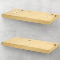 QWORK 8 db Rejtett Polctartó 100 mm - Fali Lebegő Polc Konzol Szilárd Vasból 5