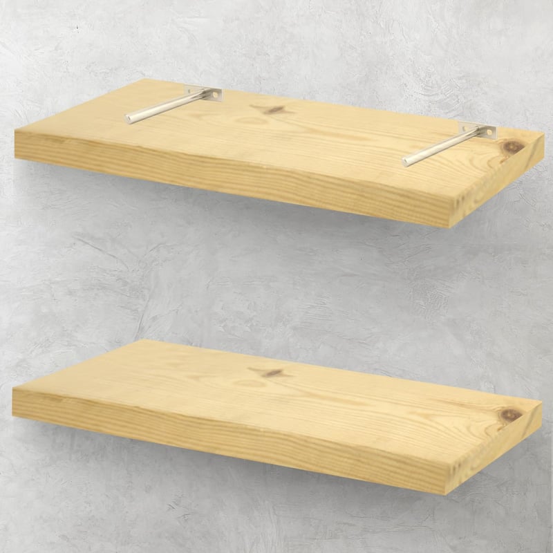 QWORK 8 db Rejtett Polctartó 100 mm - Fali Lebegő Polc Konzol Szilárd Vasból