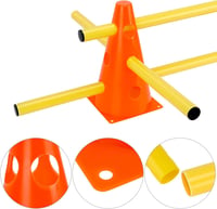 QWORK Agility edzésszett 12 kúp + 6 rúd koordinációs tréninghez 6
