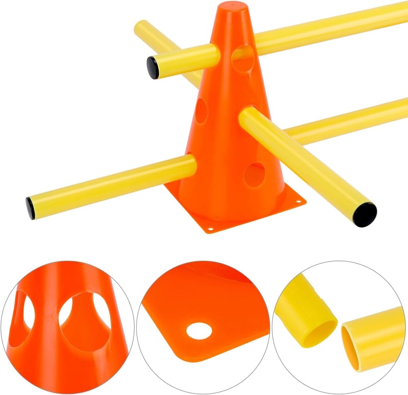QWORK Agility edzésszett 12 kúp + 6 rúd koordinációs tréninghez