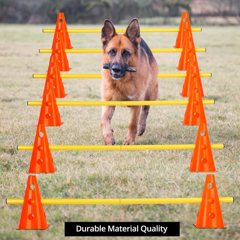 QWORK Agility edzésszett 12 kúp + 6 rúd koordinációs tréninghez