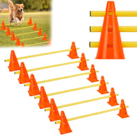 QWORK Agility edzésszett 12 kúp + 6 rúd koordinációs tréninghez 1