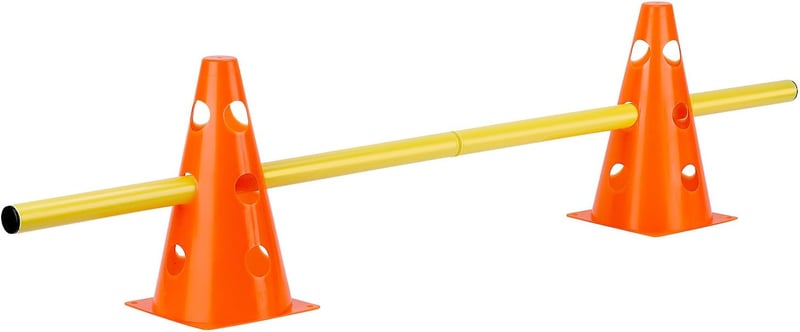 QWORK Agility edzésszett 12 kúp + 6 rúd koordinációs tréninghez