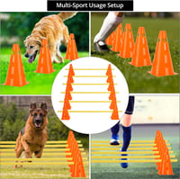 QWORK Agility edzésszett 12 kúp + 6 rúd koordinációs tréninghez 5