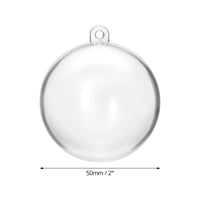 QWORK prozirne plastične božićne kuglice - 5 cm - 20 kom. 2