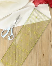 QWORK Átlátszó Műanyag Vonalzó 15x60 cm - Francia Stílusú Varrási Segédeszköz Szögjelzőkkel Patchwork és Quilting Munkákhoz 4