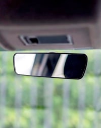 QWORK Vnútorné spätné zrkadlo 200x60 mm, autoškola zrkadlo s pevnou prísavkou, otočné o 360°, pre osobné autá, SUV a nákladné vozidlá 5