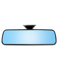 QWORK Vnútorné spätné zrkadlo 200x60 mm, autoškola zrkadlo s pevnou prísavkou, otočné o 360°, pre osobné autá, SUV a nákladné vozidlá 1