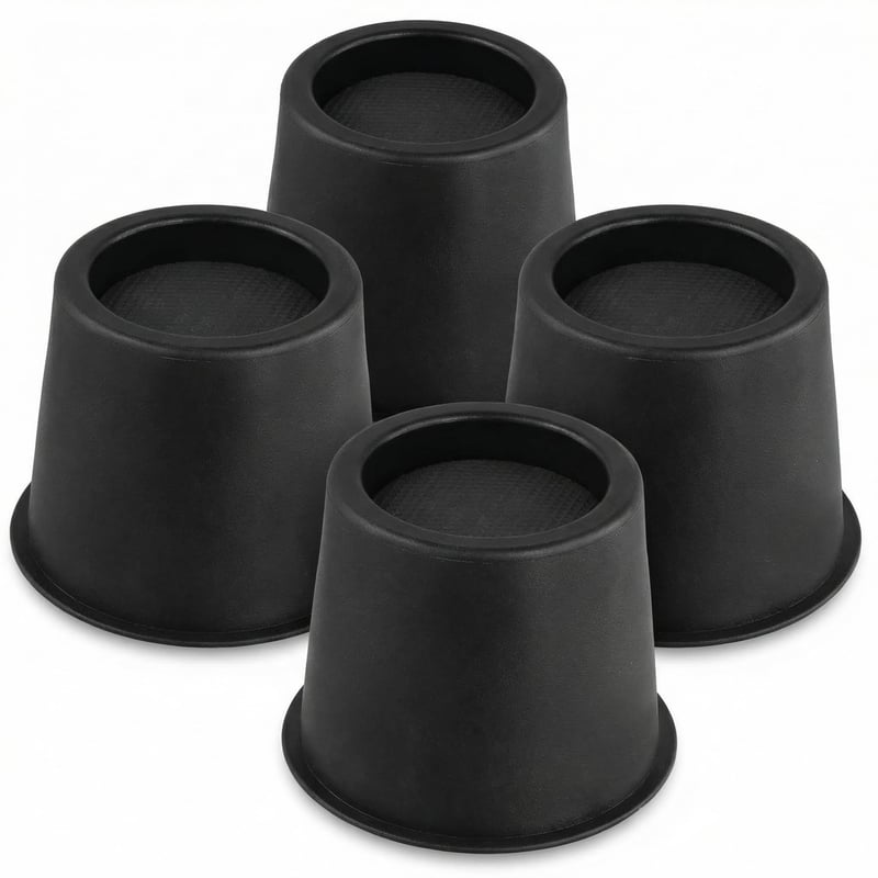 QWORK podizači za namještaj, 4 komada, okrugli podizači kreveta od 10 cm, nosivost 990 kg, za krevet, kauč, pisaći stol, stolicu, hladnjak