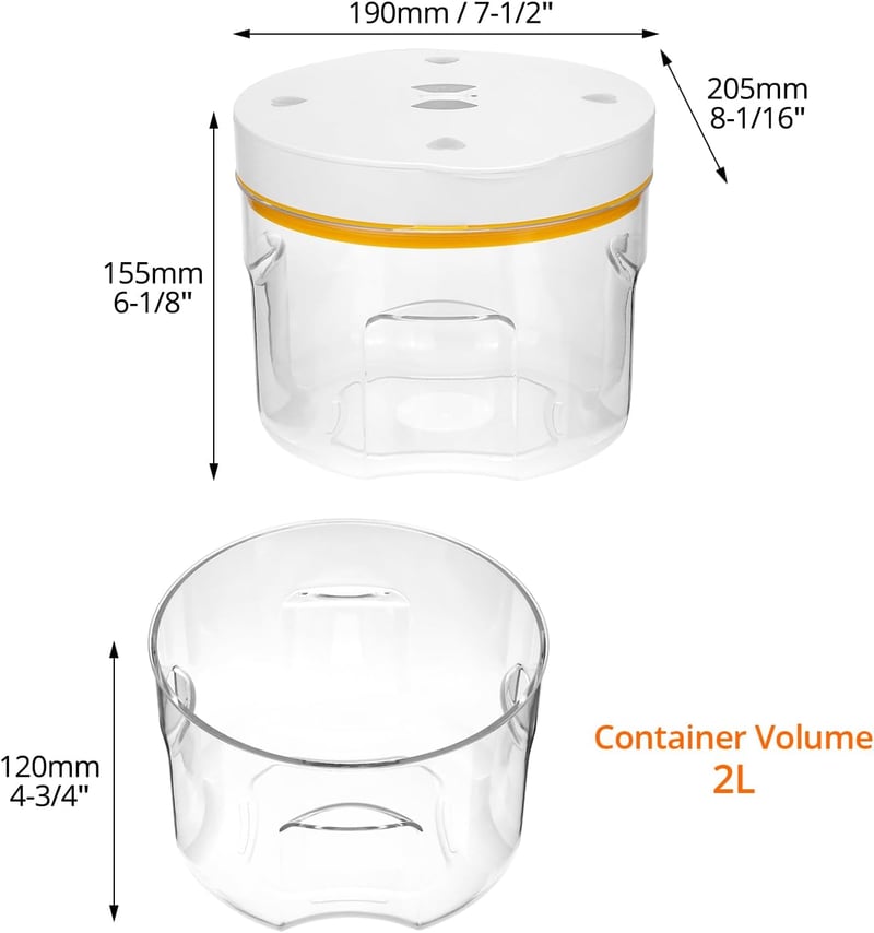 QWORK Epoxy Resin Vákuumkamra 2000ml Légbuborék Eltávolítás 10 Perc