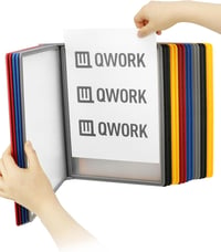 QWORK Fali Kiállítási Rendszer 20 A4 Panellel Többszínű Dokumentumtartó 5