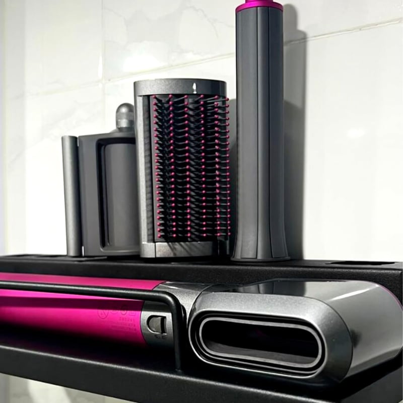 QWORK Fali Tartó Szervező Dyson Airwrap Hajformázóhoz - Alumínium Rendszerező Hajsütővas Feltétekhez és Kefékhez